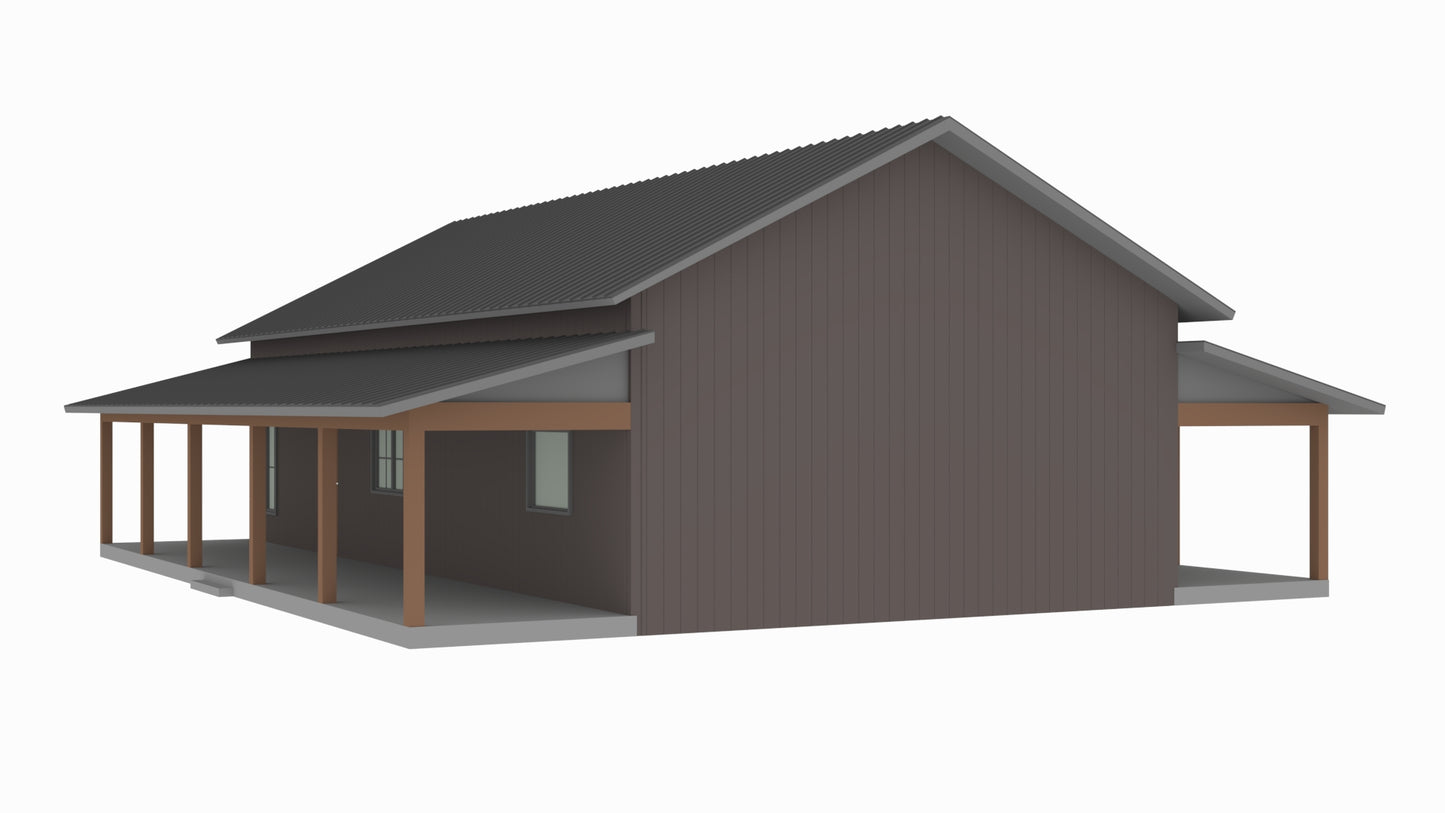 BCO-40162 Marsha Barndominium House Plan