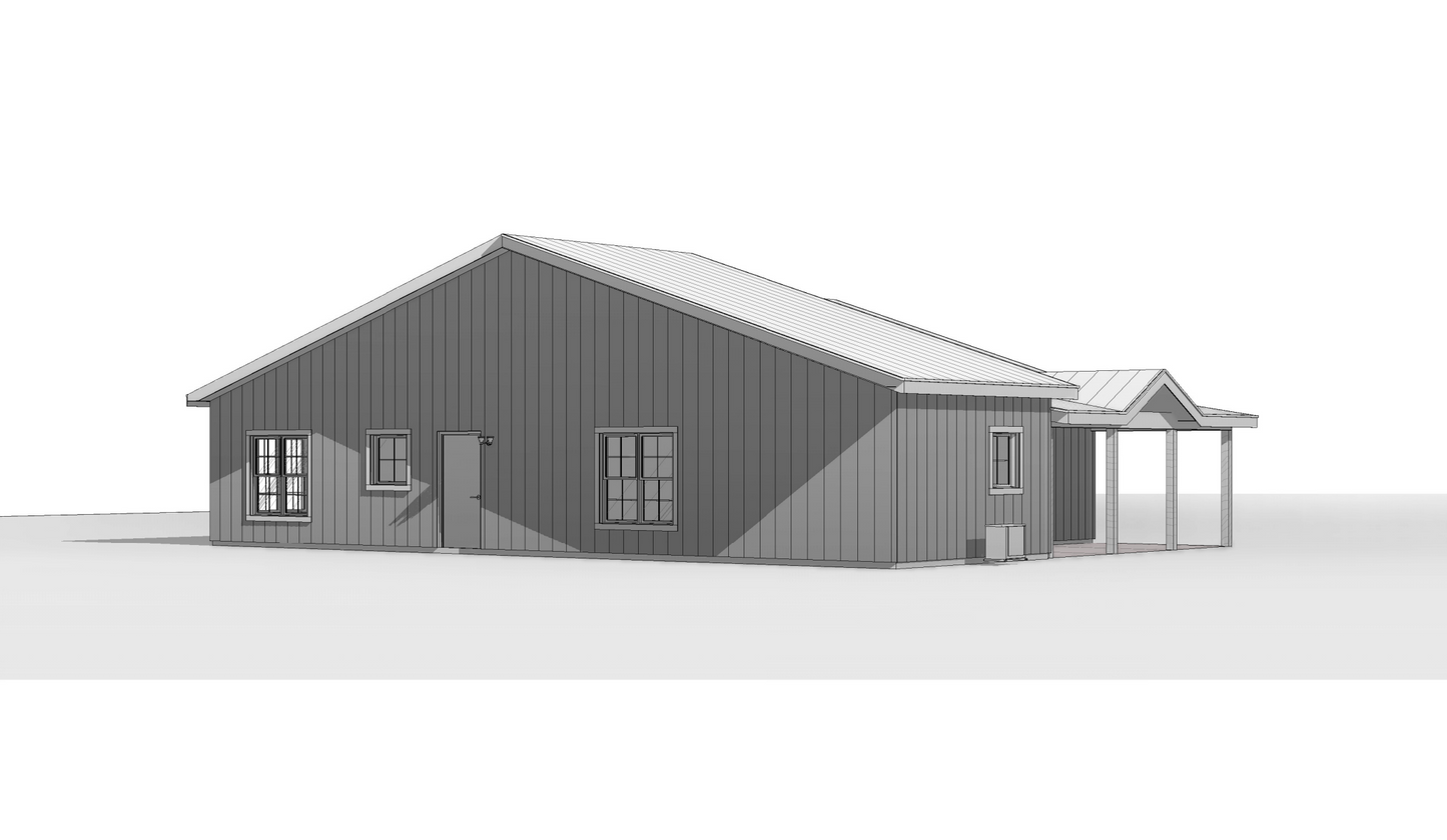 BCO-40163-M Marigold Barndominium House Plan