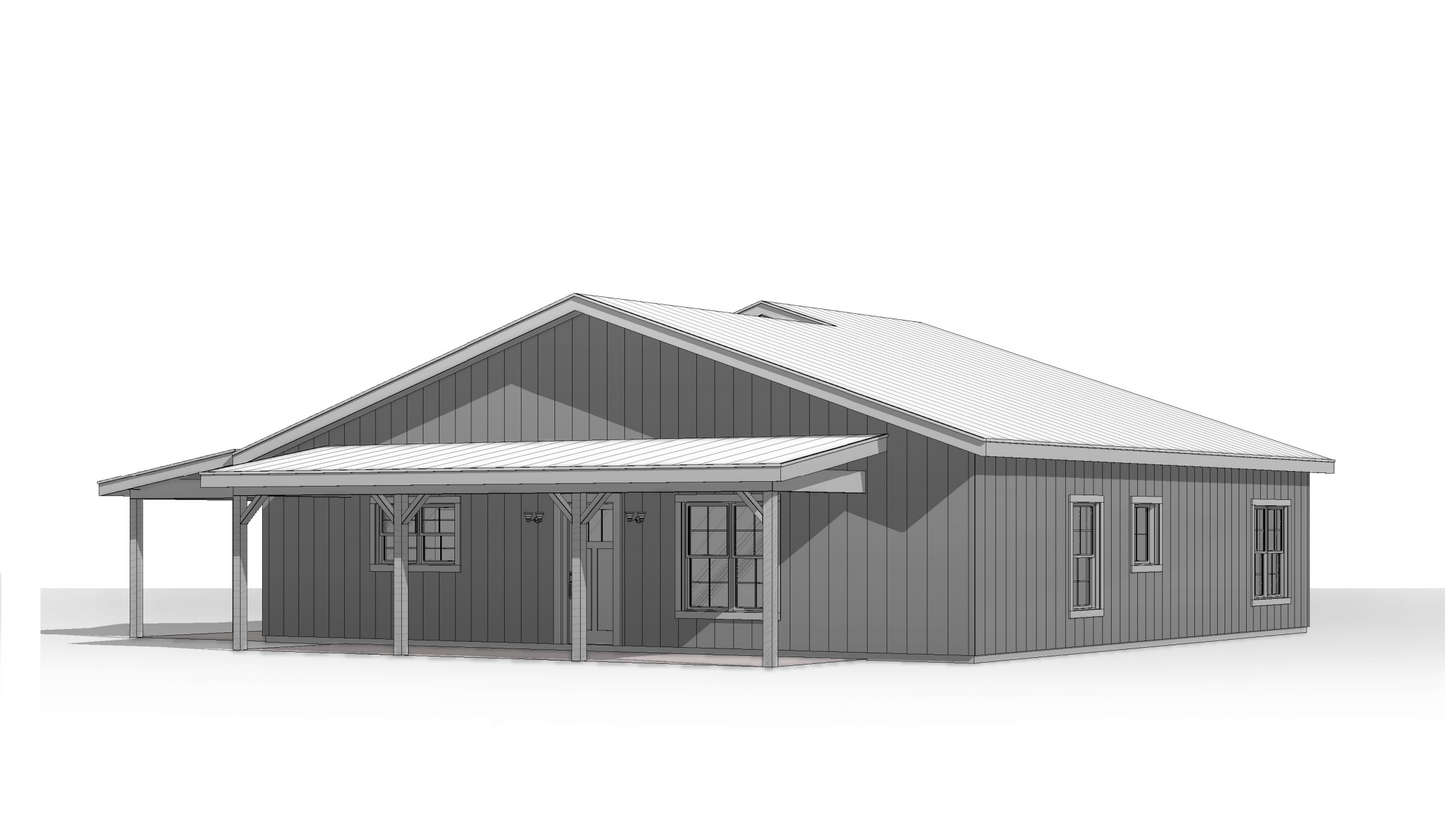 BCO-40163-M Marigold Barndominium House Plan