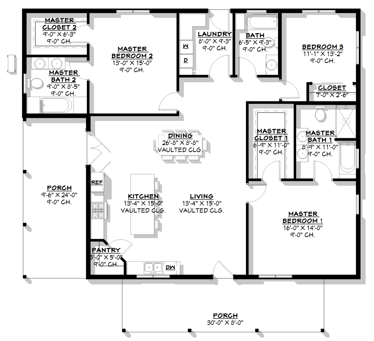 BCO-40163-M Marigold Barndominium House Plan