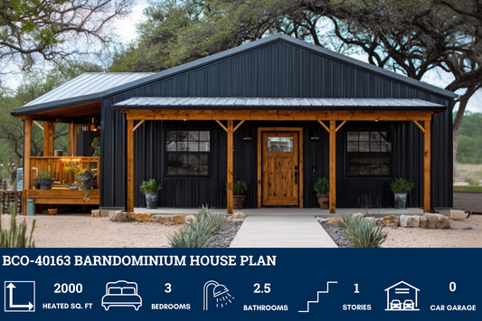 BCO-40163 Barndominium House Plan