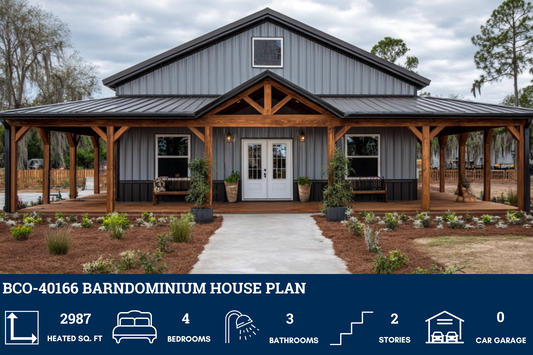 BCO-40167 Barndominium House Plan
