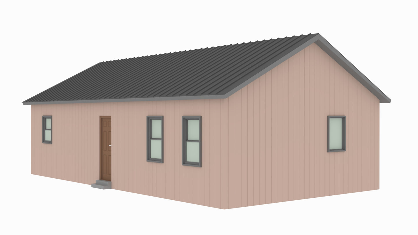 BCO-40168-B Brookmeadow Barndominium House Plan