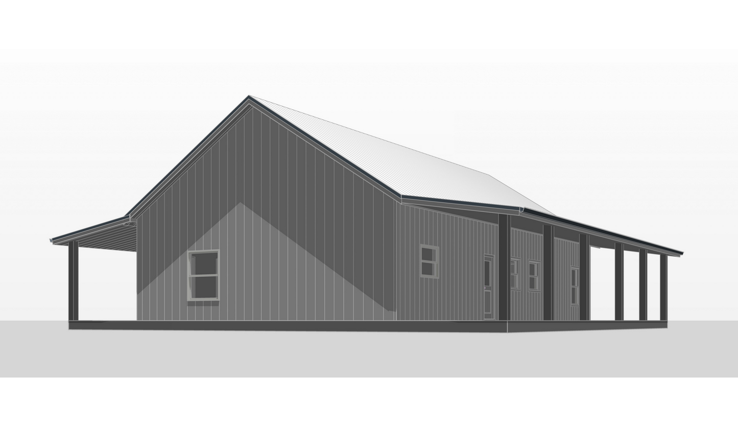 BCO-40170 Cynthia Barndominium House Plan