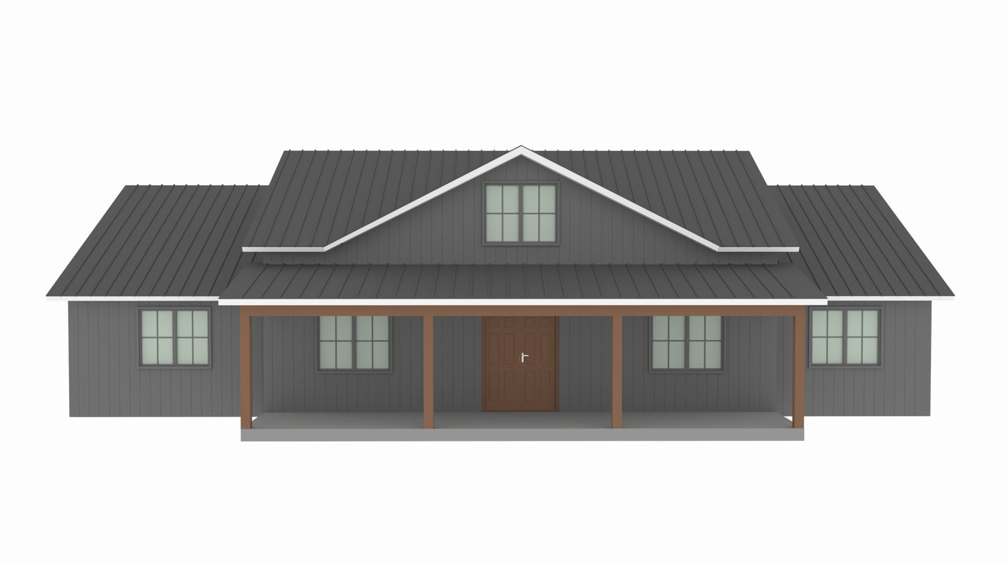 BCO-40174-C Clybourn Barndominium House Plan
