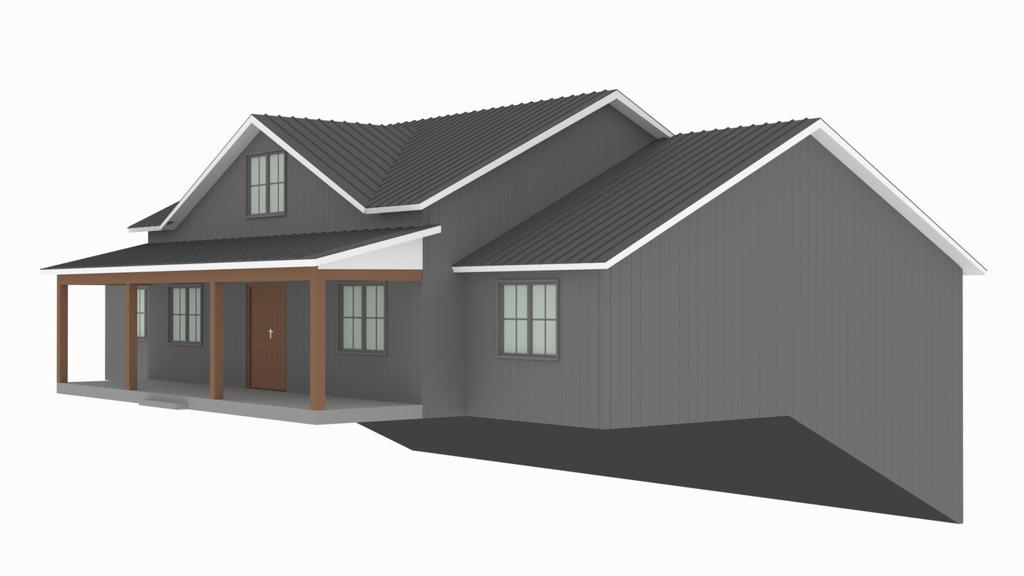 BCO-40174-C Clybourn Barndominium House Plan