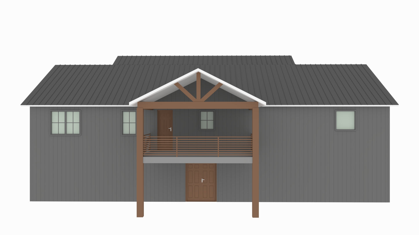 BCO-40174-C Clybourn Barndominium House Plan