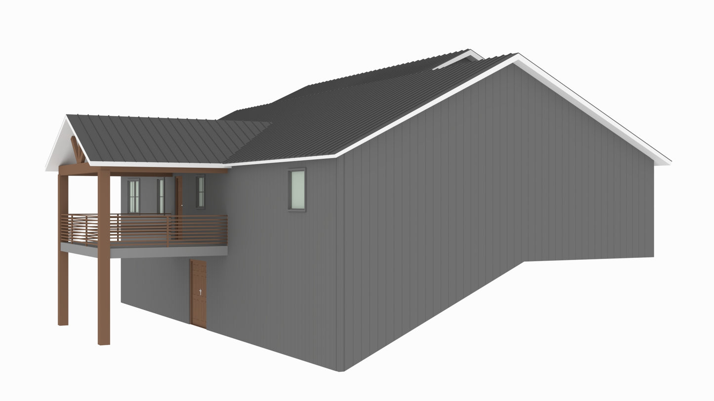 BCO-40174-C Clybourn Barndominium House Plan