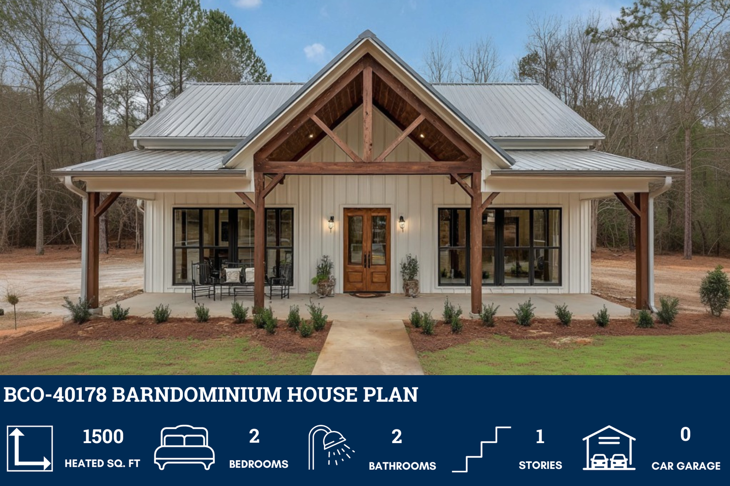 BCO-40178 Barndominium House Plan