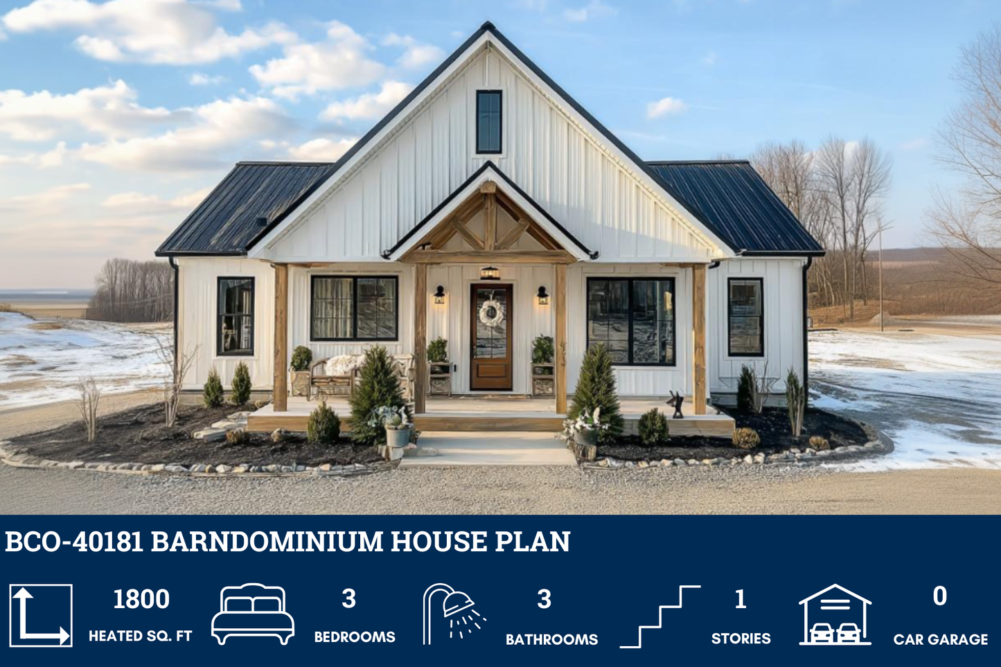BCO-40181 Barndominium House Plan