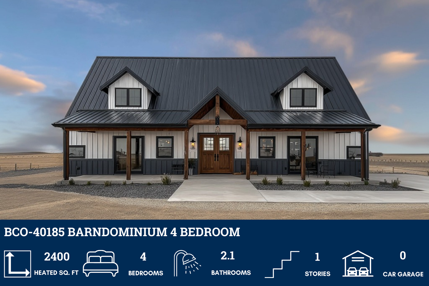 BCO-40185 Barndominium House Plan