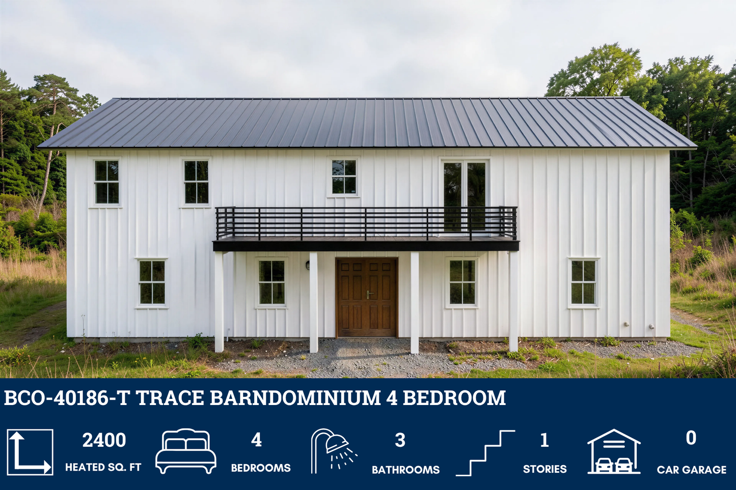 BCO-40186-T Trace Barndominium House Plan