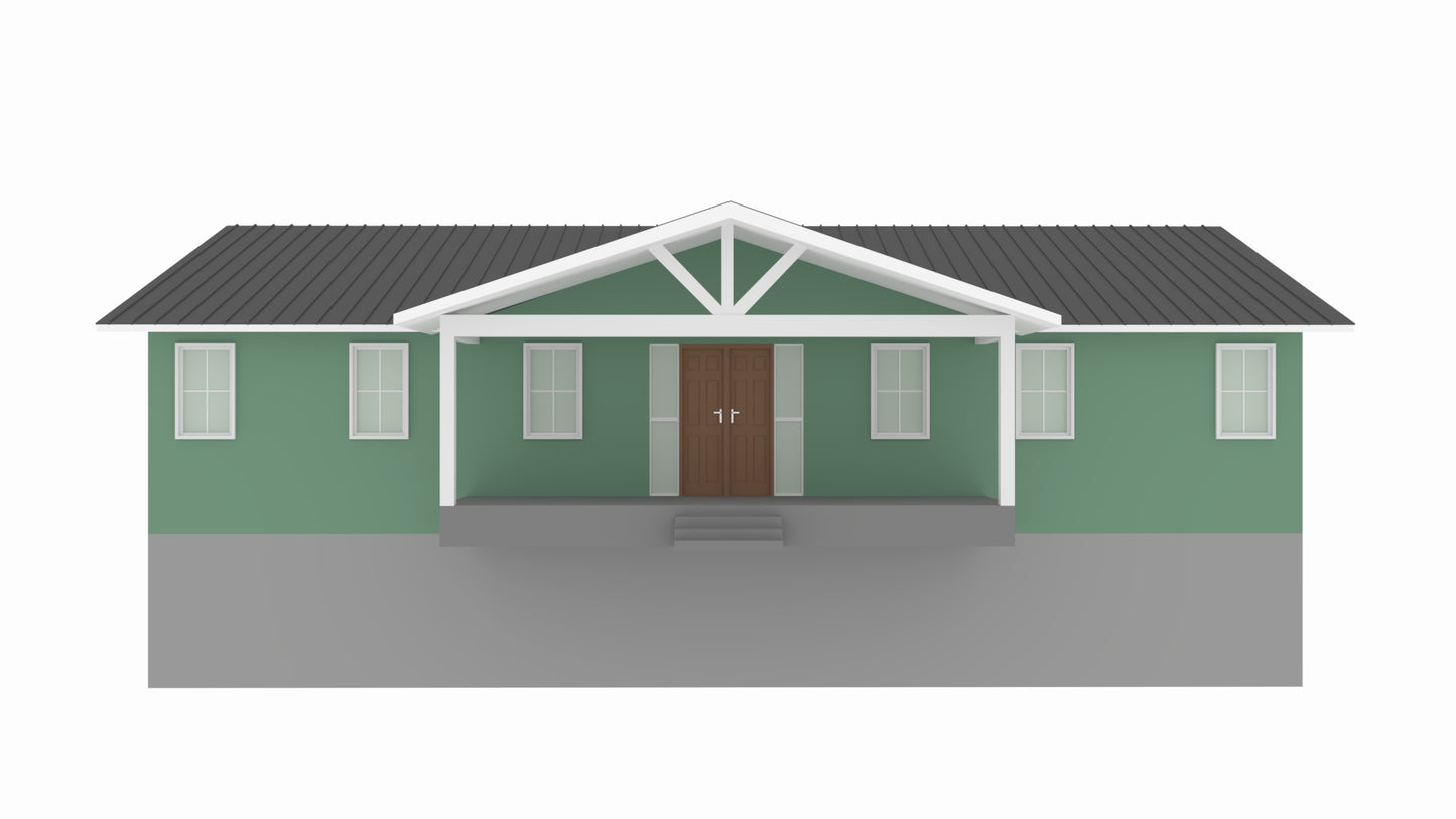 BCO-40186-T Trace Barndominium House Plan