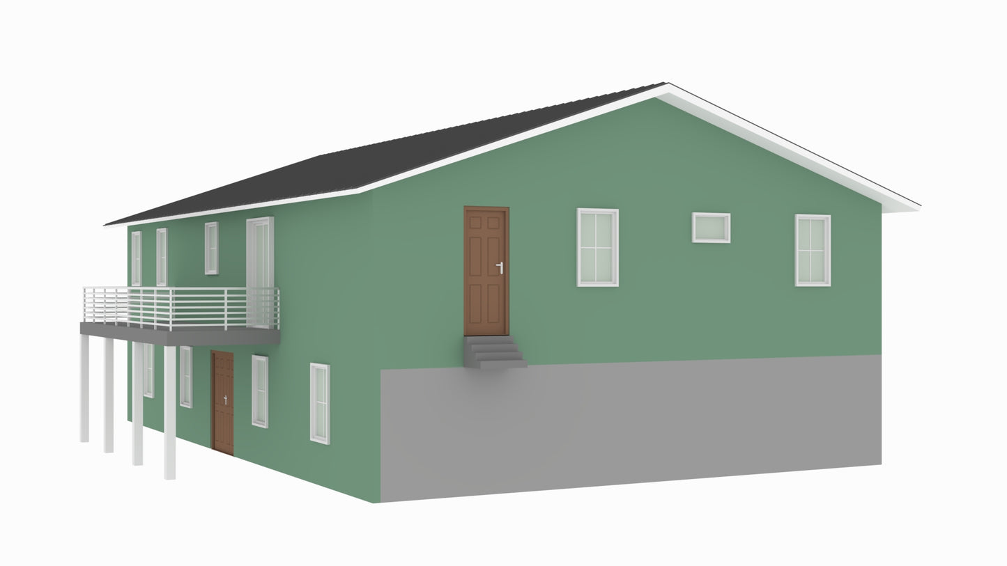 BCO-40186-T Trace Barndominium House Plan