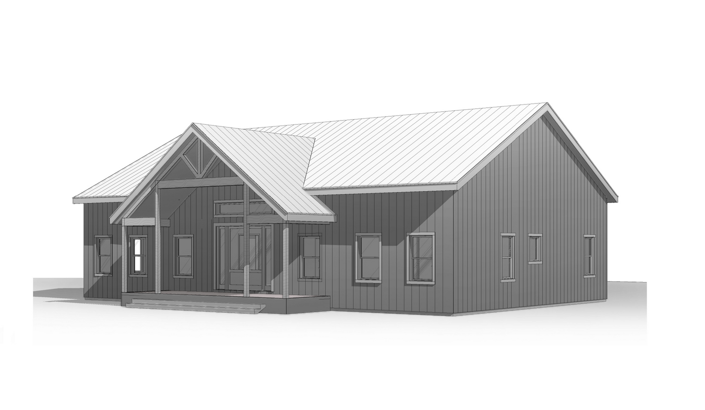 BCO-40186 Joshua Barndominium House Plan