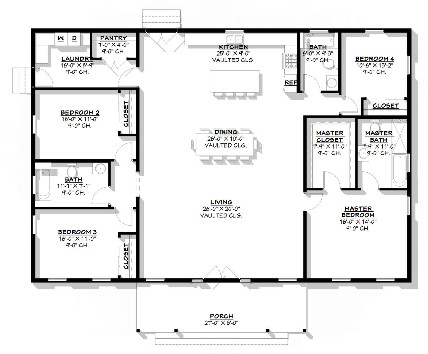 BCO-40186 Joshua Barndominium House Plan
