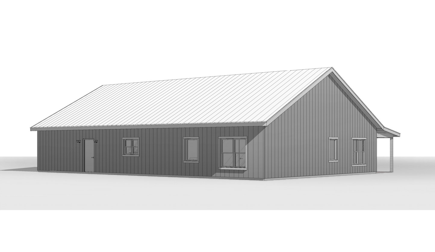 BCO-40191-B Brita Barndominium House Plan