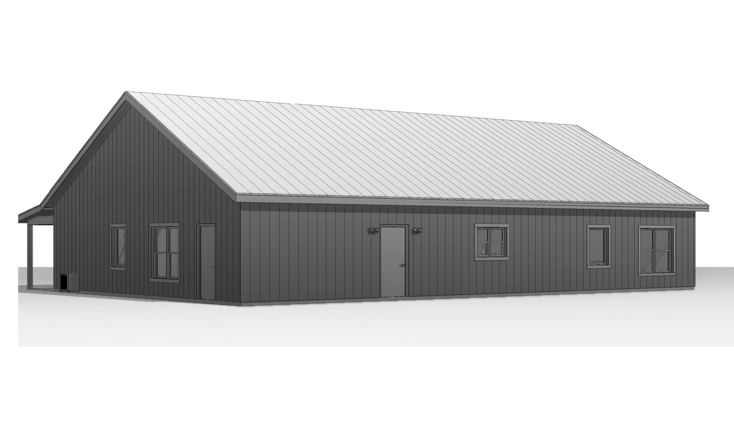 BCO-40191-B Brita Barndominium House Plan