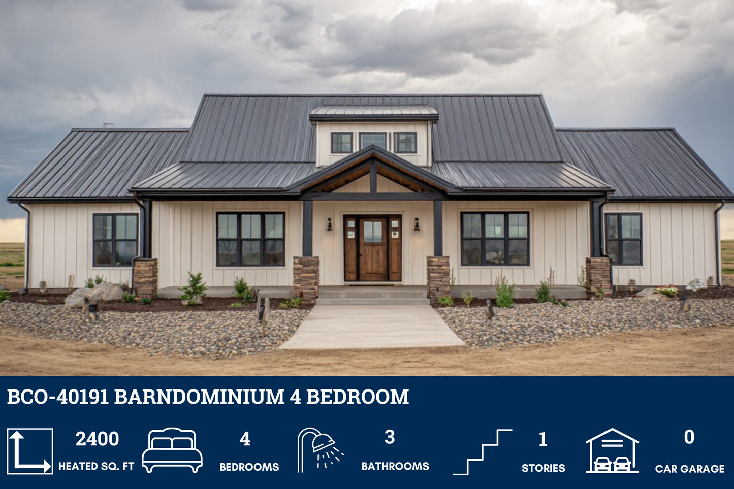 BCO-40191 Barndominium House Plan