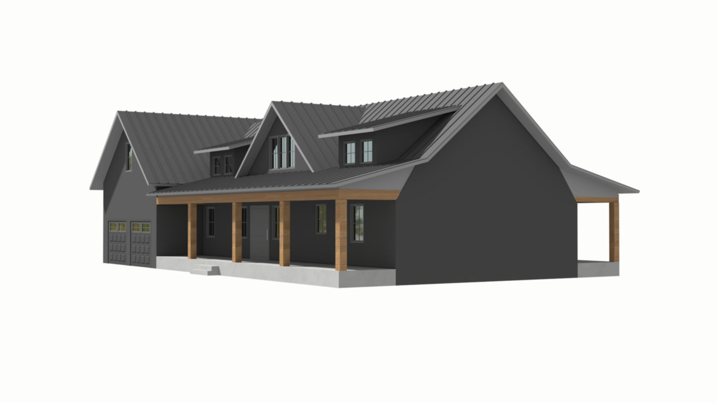 BCO-40193-K Kriss Barndominium House Plan