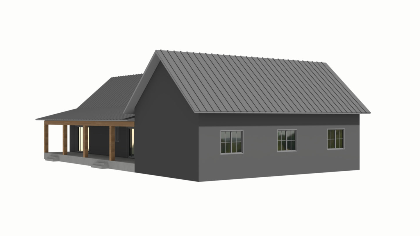 BCO-40193-K Kriss Barndominium House Plan