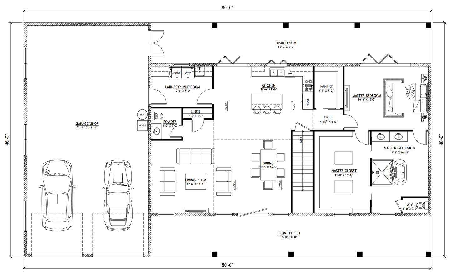 BCO-40193-K Kriss Barndominium House Plan