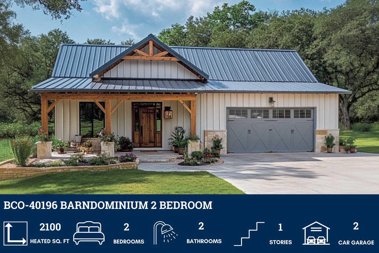 BCO-40196 Barndominium House Plan