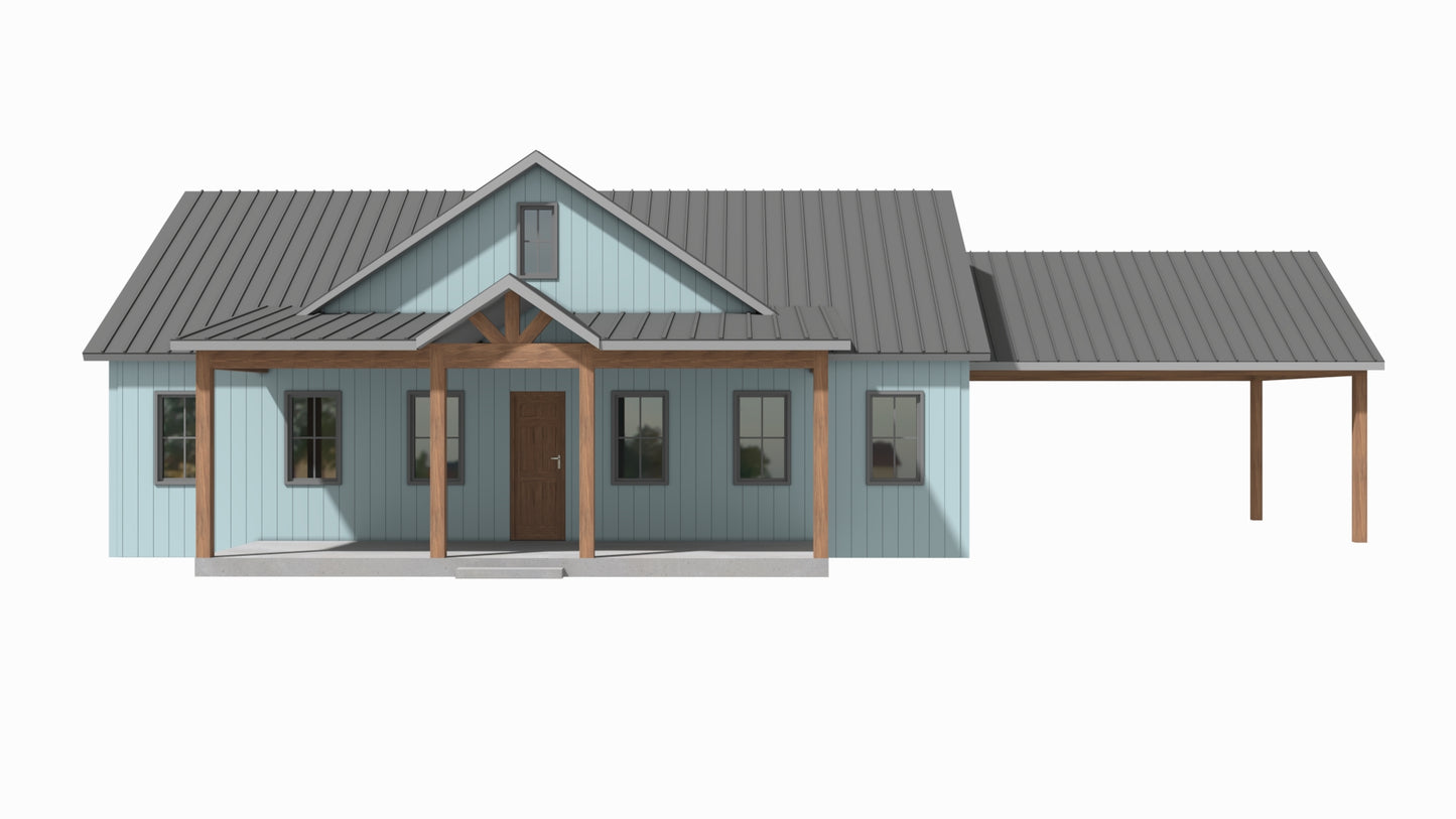 BCO-40199-T Tanya Barndominium House Plan