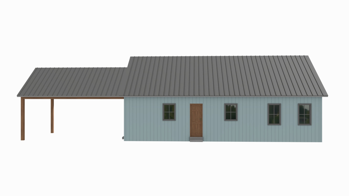 BCO-40199-T Tanya Barndominium House Plan