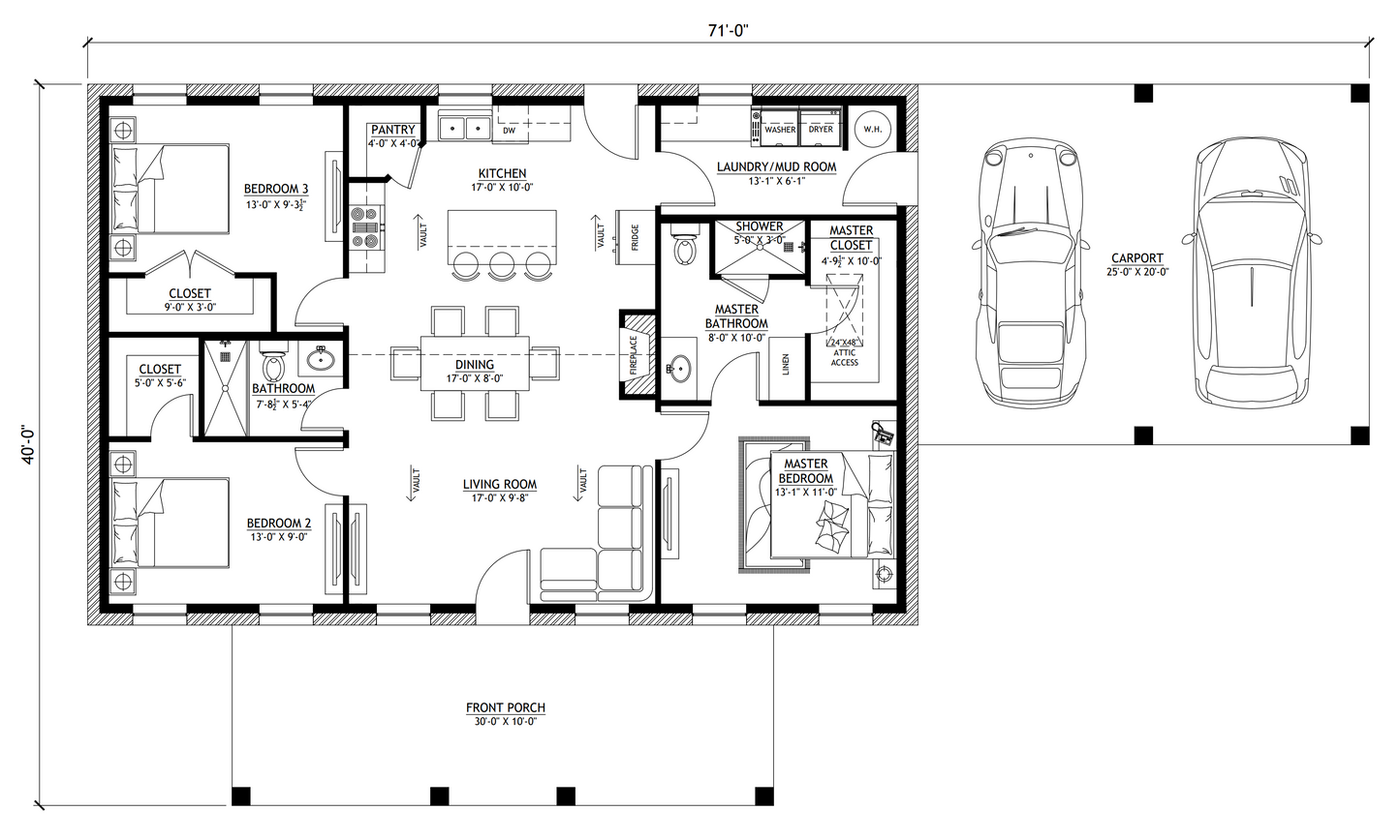 BCO-40199-T Tanya Barndominium House Plan