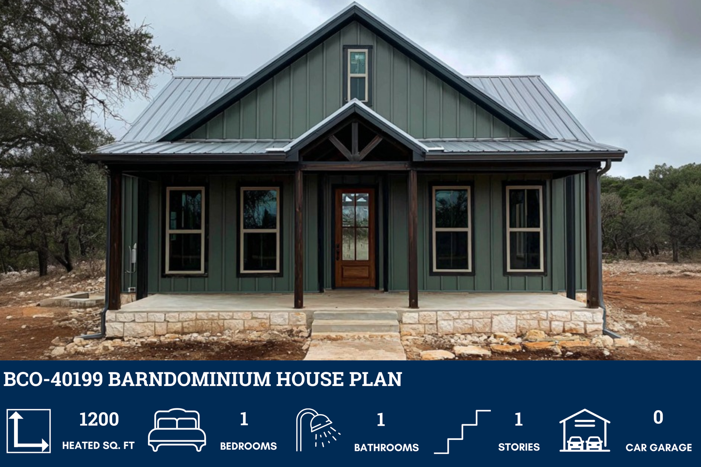 BCO-40199 Barndominium House Plan