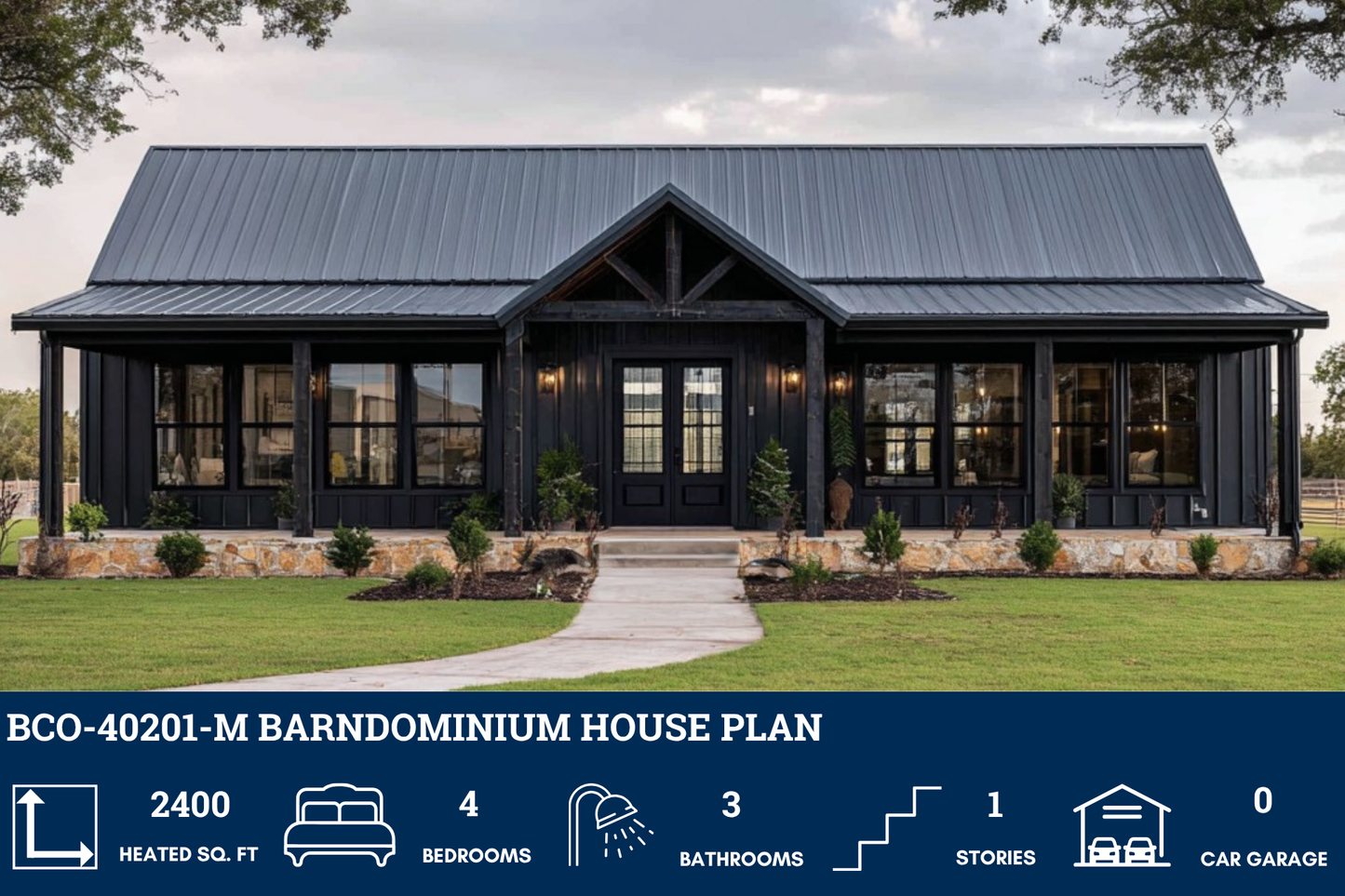 BCO-40201-M Barndominium House Plan