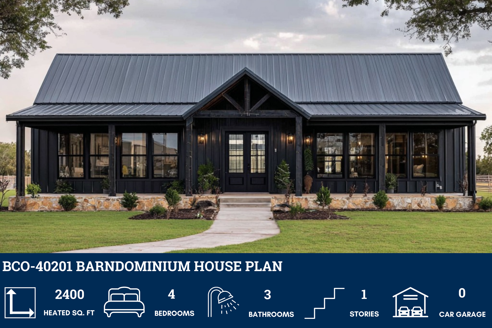 BCO-40201 Barndominium House Plan – Barndominium Plans