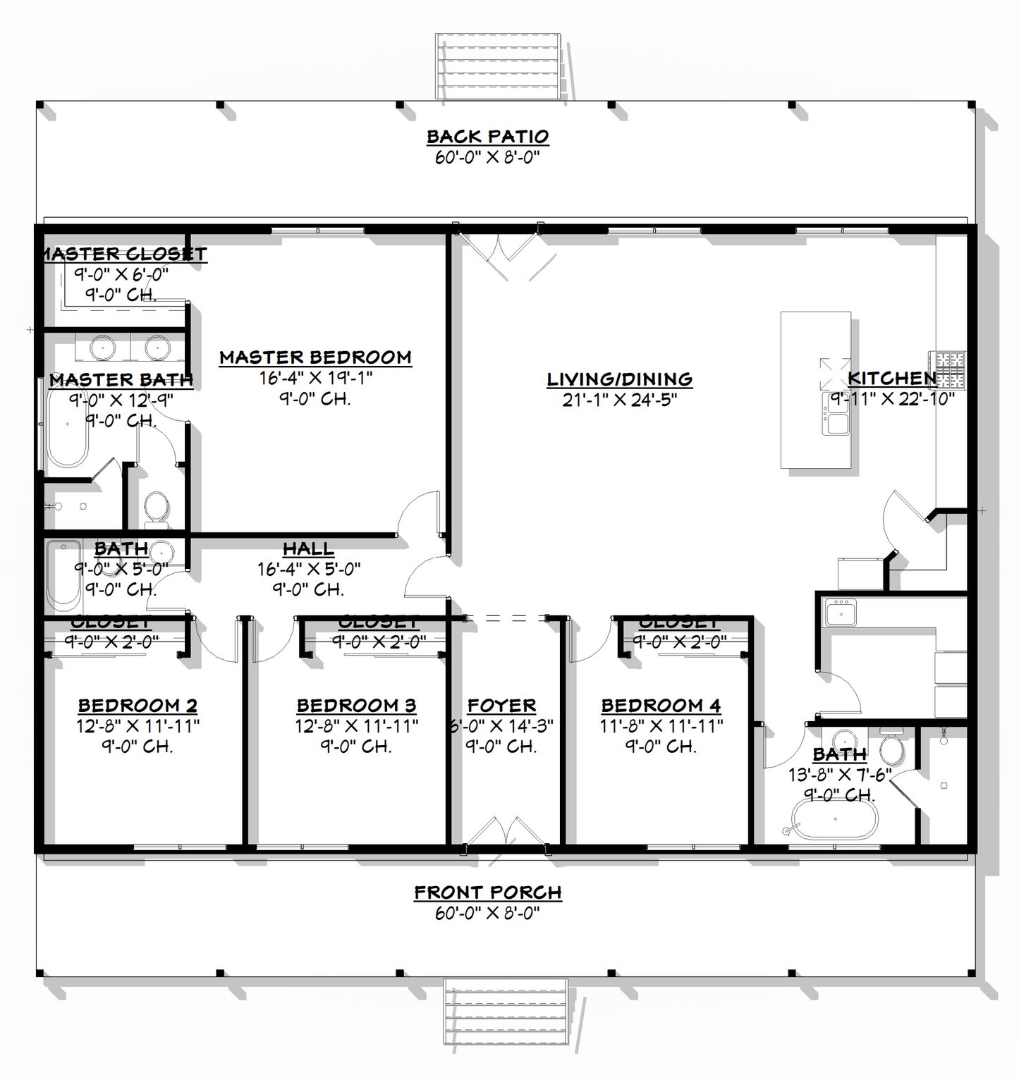 BCO-40201 Rosie Barndominium House Plan