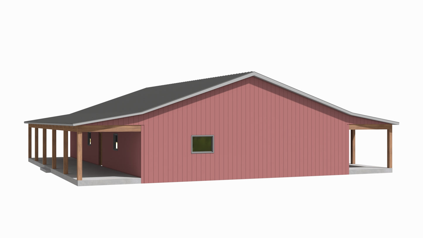 BCO-40204-L Lopez Barndominium House Plan