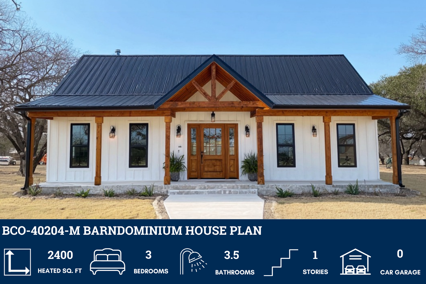 BCO-40204-M Barndominium House Plan
