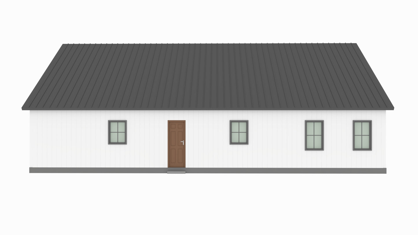 BCO-40204-T Trey Barndominium House Plan