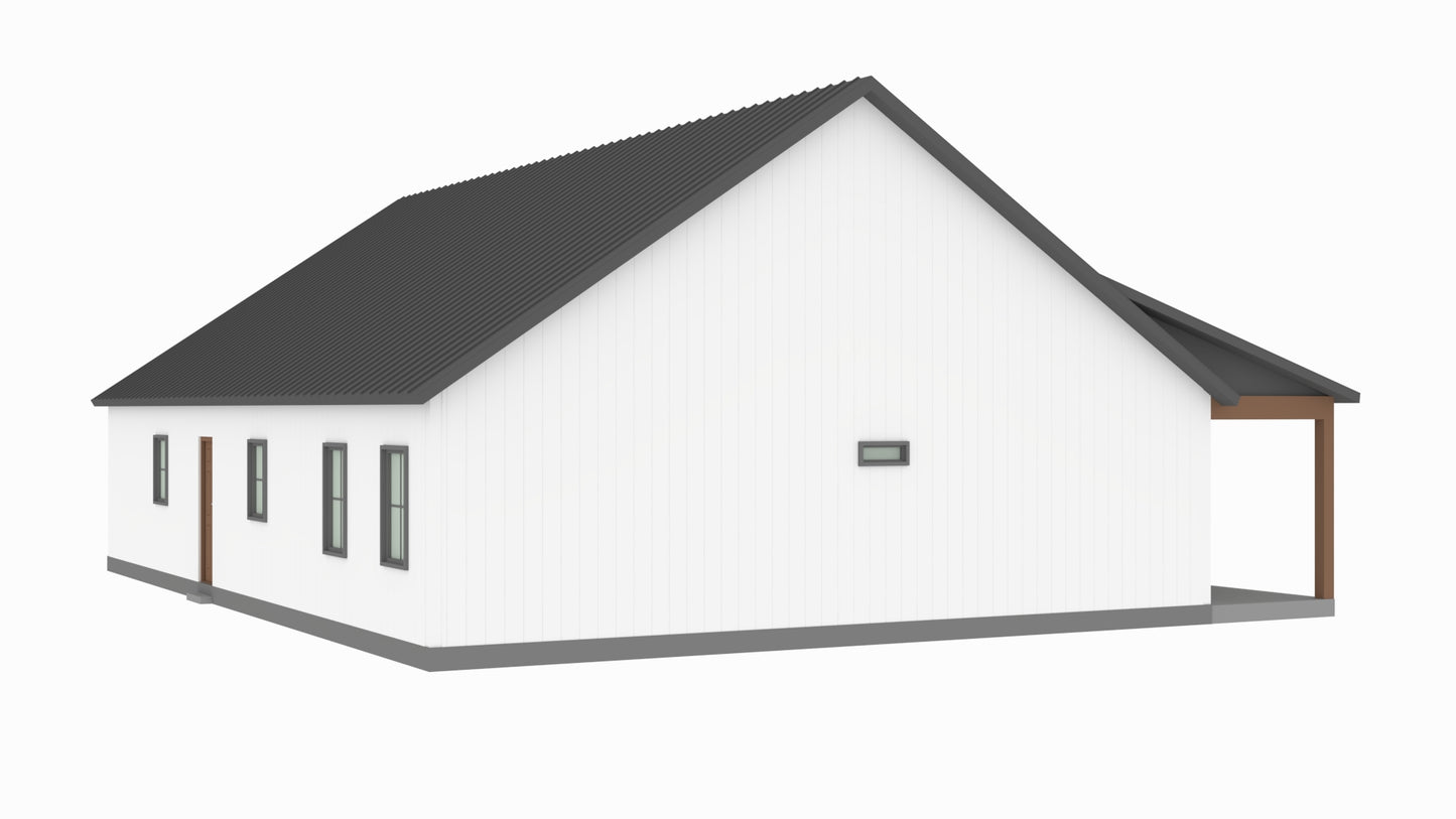 BCO-40204-T Trey Barndominium House Plan