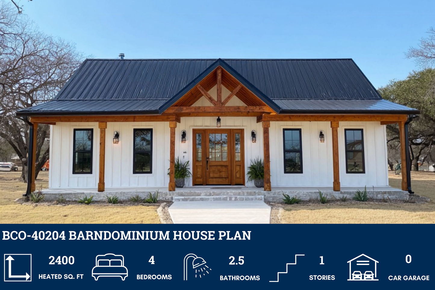 BCO-40204 Barndominium House Plan