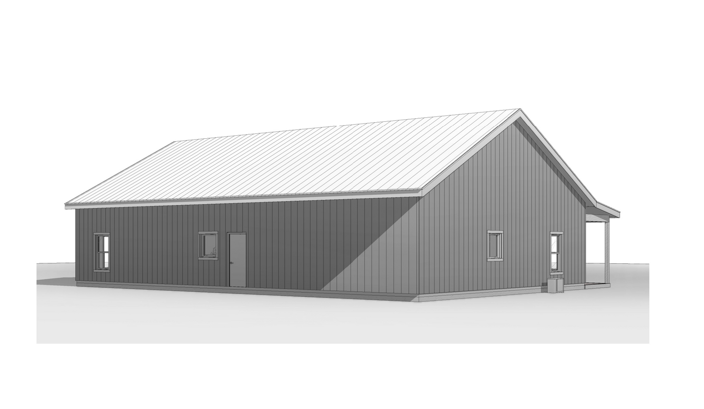 BCO-40204 Samuel Barndominium House Plan