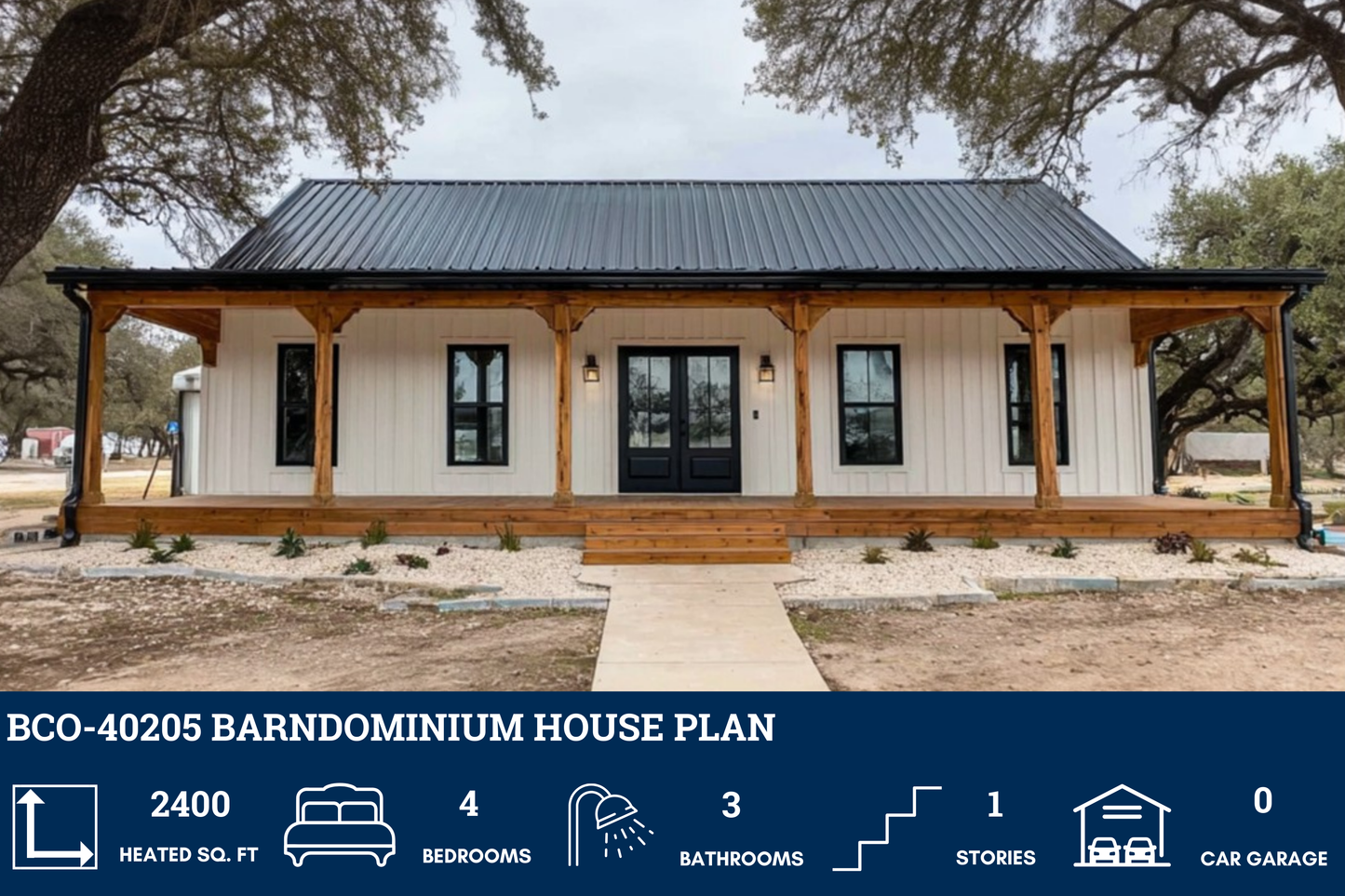 BCO-40205 Barndominium House Plan