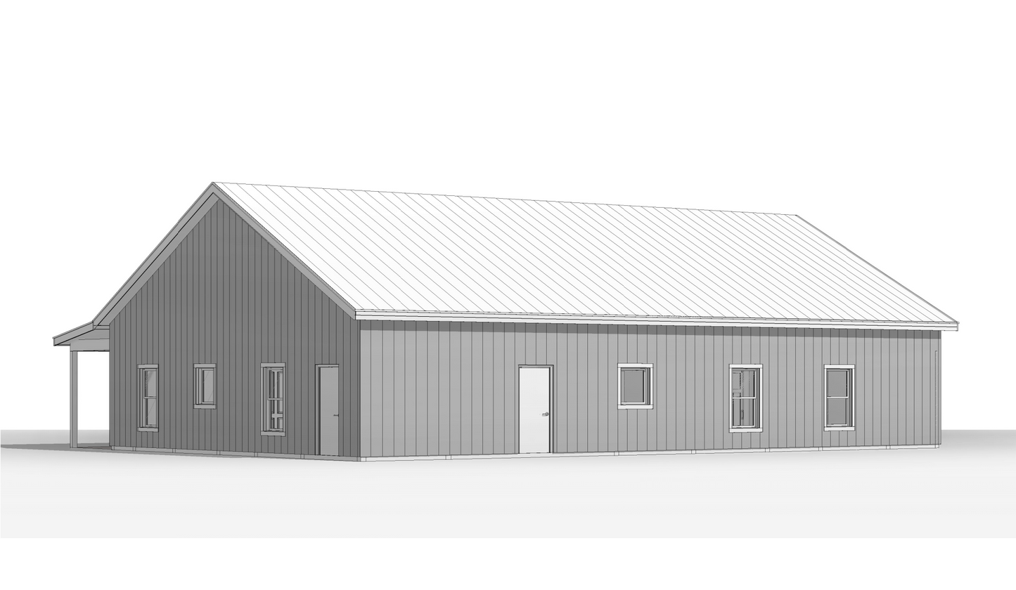 BCO-40205 Barry Barndominium House Plan