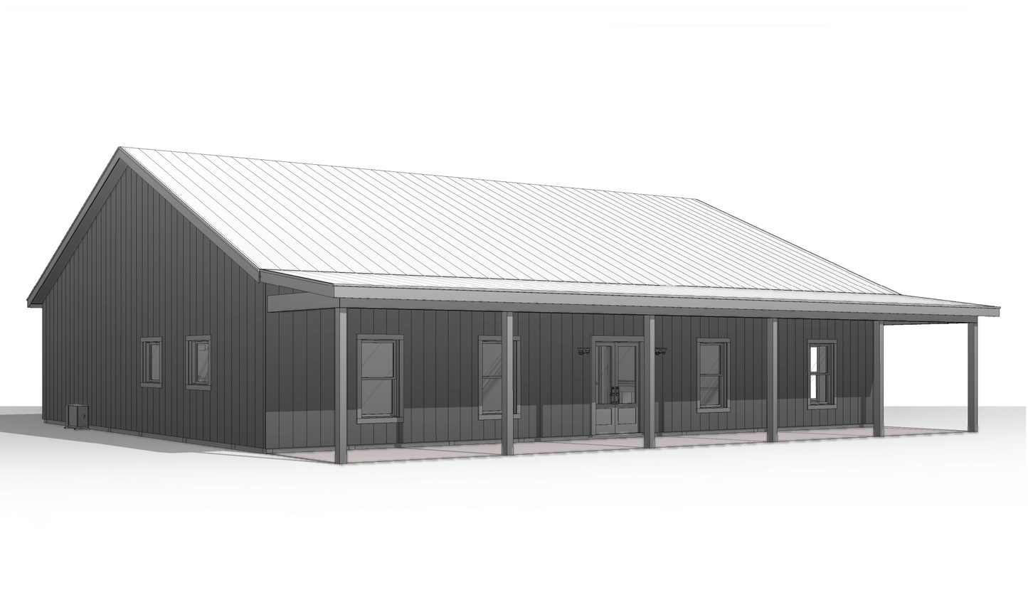 BCO-40205 Barry Barndominium House Plan
