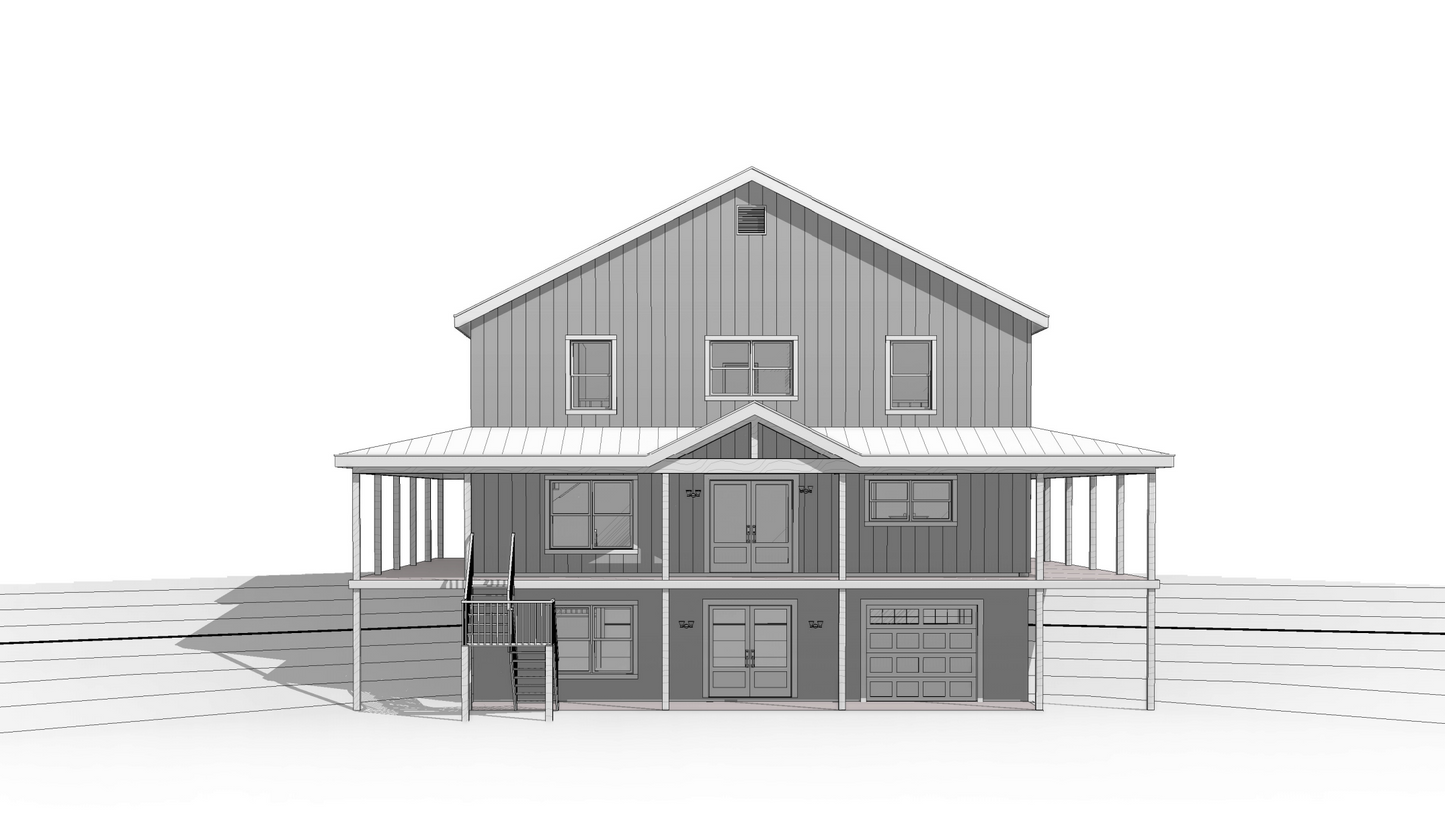 BCO-40206-A Alicia Barndominium House Plan