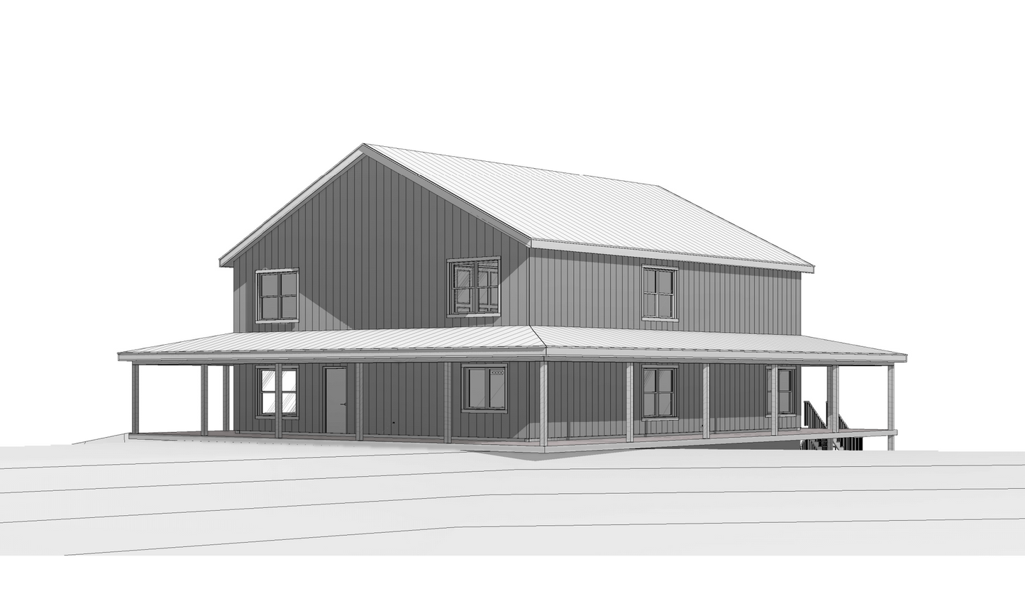 BCO-40206-A Alicia Barndominium House Plan