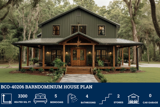BCO-40206 Barndominium House Plan