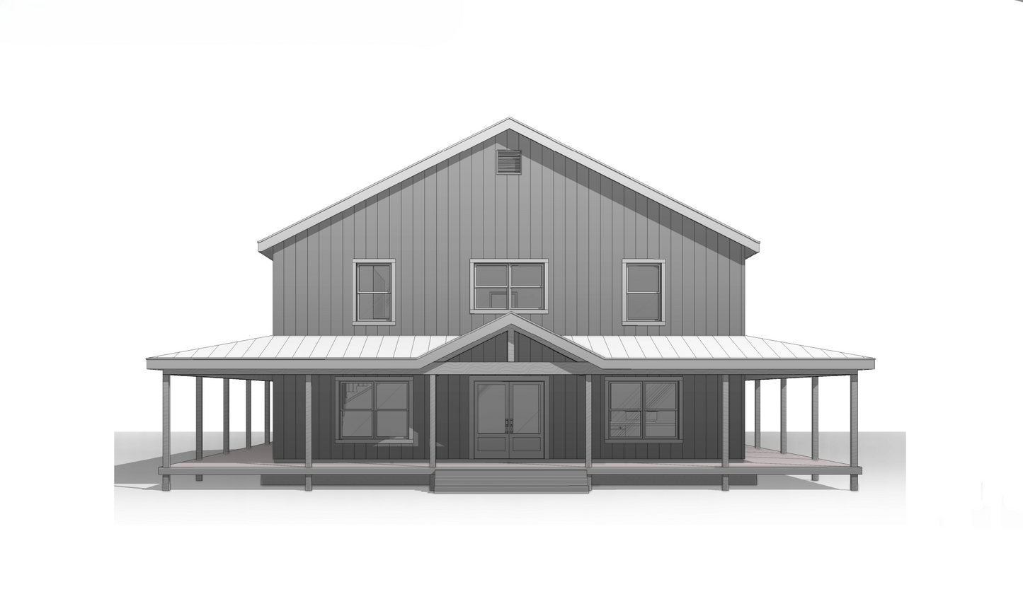 BCO-40206 Margaret Barndominium House Plan