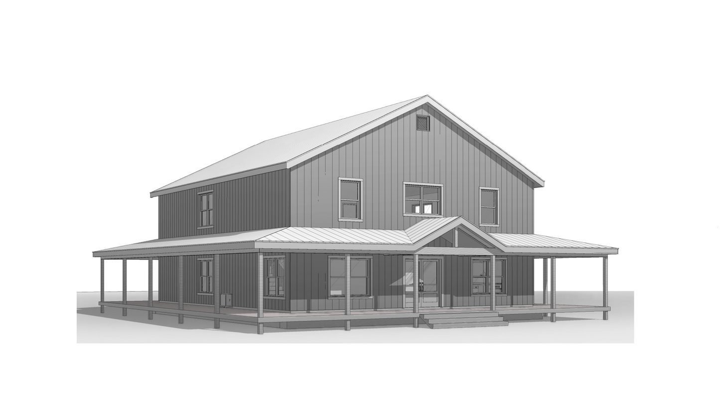 BCO-40206 Margaret Barndominium House Plan