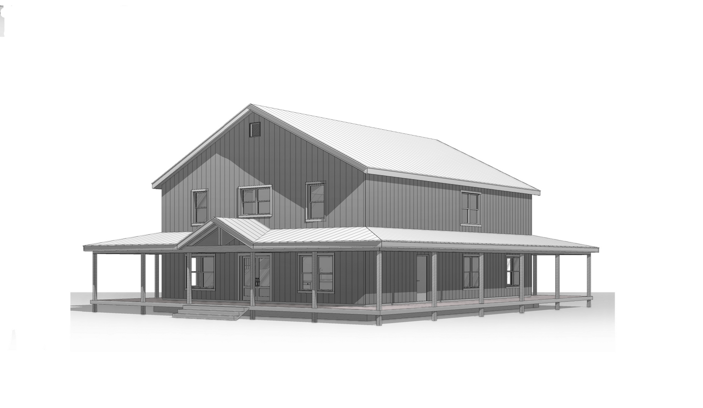 BCO-40206 Margaret Barndominium House Plan