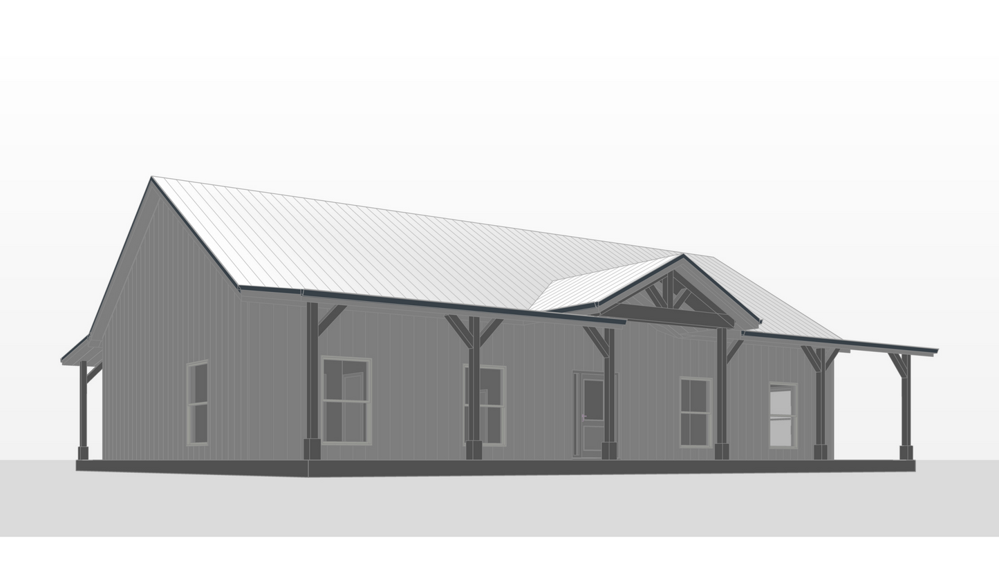 BCO-40207 Melanie Barndominium House Plan